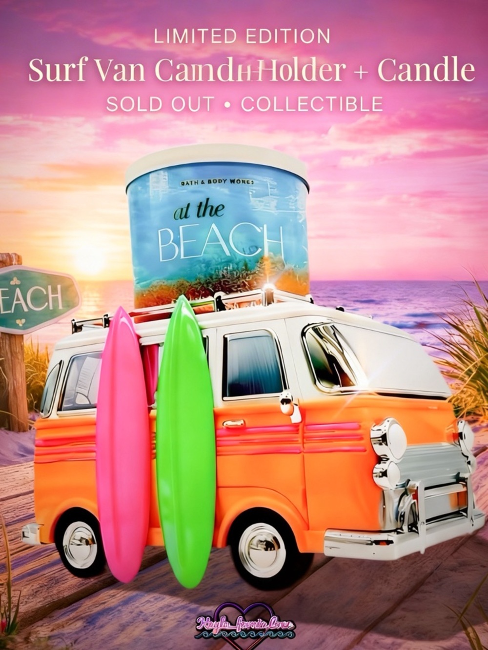 NWT Bath & Body Works ✨ Surf Van Candle Holder Set At The Beach 3 Wick Rare